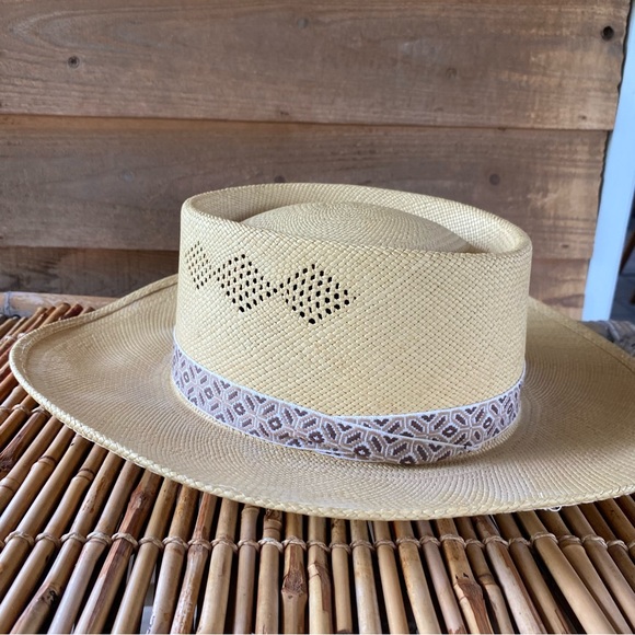 Vintage Stetson Derringer 60s/70s Genuine Panama Hat - Picture 5 of 16